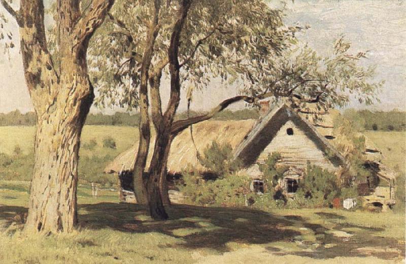 Halfte of first house with breach meadows, Levitan, Isaak